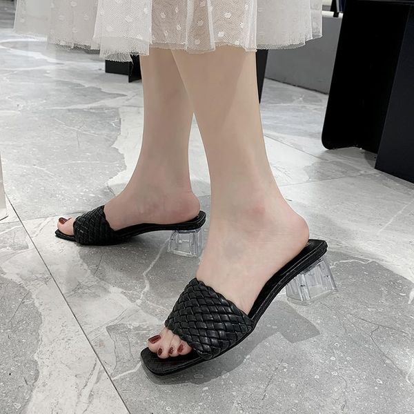 slippers clear transparent women shoes 2021 summer square high heels casual woman slides mules solid ladies, Black
slippers clear transparent women shoes 2021 summer square high heels casual woman slides mules solid ladies, Black