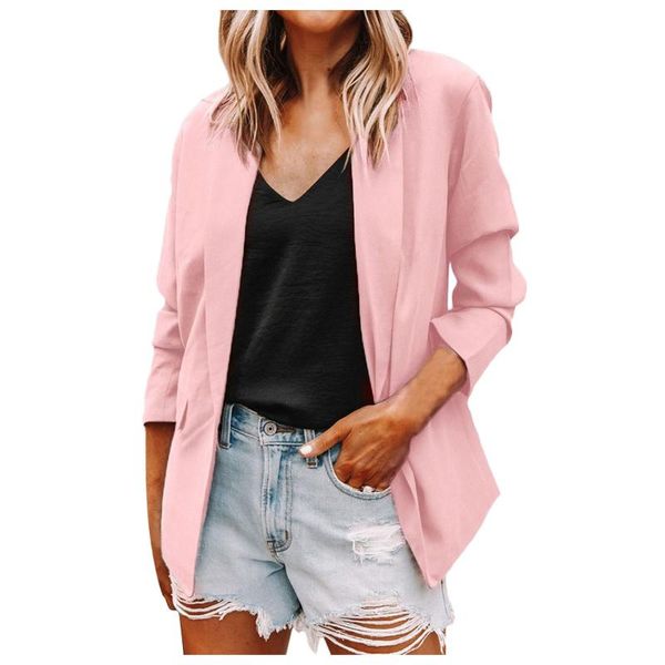 women's suits & blazers solid color pockets button lapel slim fit ladies cardigan korean style temperament suit fashion female coat, White;black
women's suits & blazers solid color pockets button lapel slim fit ladies cardigan korean style temperament suit fashion female coat, White;black
