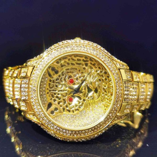 missfox premium tiger head man's hollow gold wristwatch round watches man hiphop blingbling men's luxury diamond quartz watch, Slivery;brown
missfox premium tiger head man's hollow gold wristwatch round watches man hiphop blingbling men's luxury diamond quartz watch, Slivery;brown