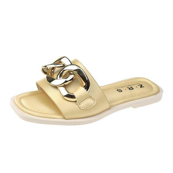 metal chain flat slippers women shoes woman 2021 summer slipper slides solid leather beach flip flops plus size, Black
metal chain flat slippers women shoes woman 2021 summer slipper slides solid leather beach flip flops plus size, Black