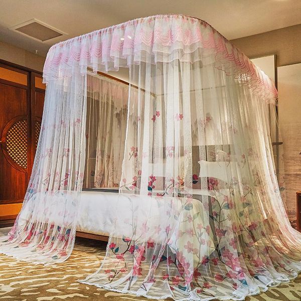 mosquito net luxury pink flowers printing princess style landing u type guide rail stainless steel frame bedding sets
mosquito net luxury pink flowers printing princess style landing u type guide rail stainless steel frame bedding sets