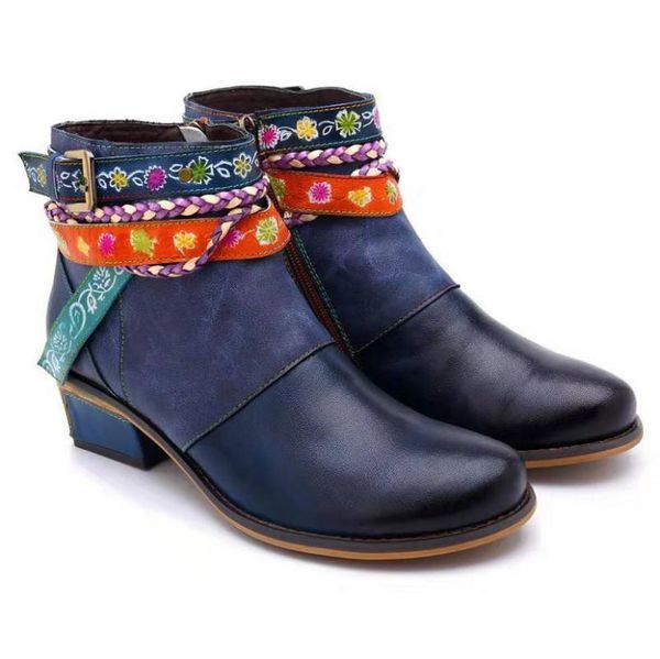 boots chic womens handmade real leather bohemian block zipper chunky shoes b06, Black
boots chic womens handmade real leather bohemian block zipper chunky shoes b06, Black