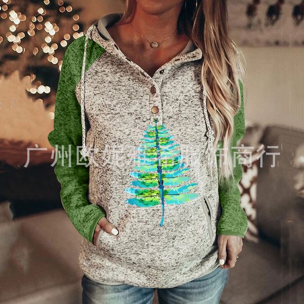 women's fashion leisure long sleeve loose hooded sweater in autumn and winter 2021, Black
women's fashion leisure long sleeve loose hooded sweater in autumn and winter 2021, Black