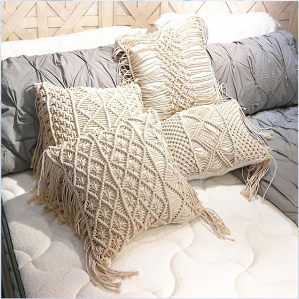 cushion/decorative pillow hand-woven cotton thread cushion cover with tassels beige macrame geometry bohemia ethnic 45x45cm home decoration
cushion/decorative pillow hand-woven cotton thread cushion cover with tassels beige macrame geometry bohemia ethnic 45x45cm home decoration