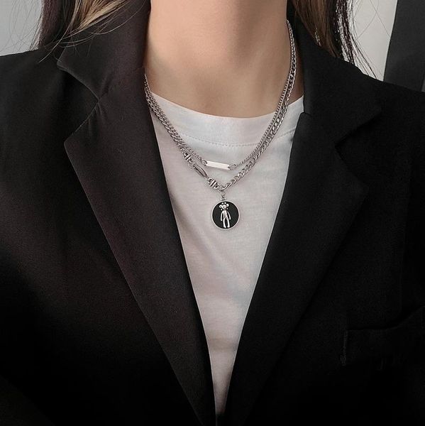 chains alien woman girls layered necklaces exquisite hip hop shiny pendant clavicle chain silver color stainless brincos
chains alien woman girls layered necklaces exquisite hip hop shiny pendant clavicle chain silver color stainless brincos