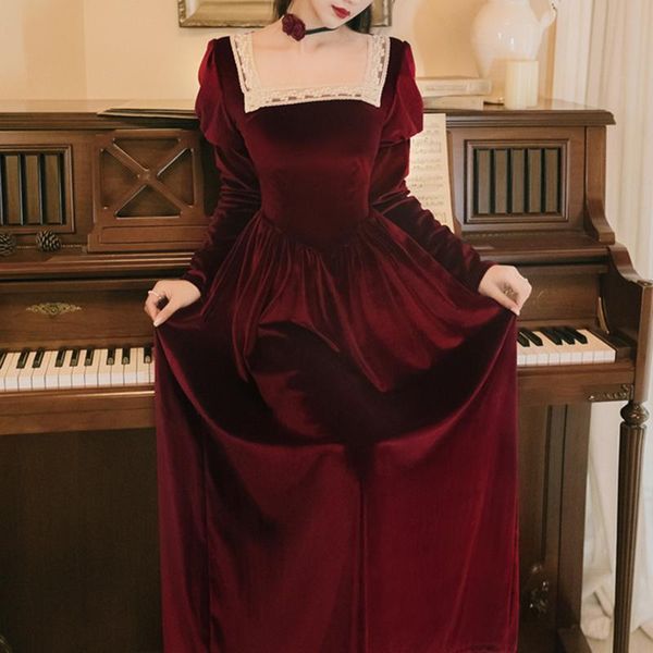 casual dresses woman velvet dress vintage elegant patchwork 2021 spring autumn long sleeve party runway winter maxi women vestidos, Black;gray
casual dresses woman velvet dress vintage elegant patchwork 2021 spring autumn long sleeve party runway winter maxi women vestidos, Black;gray