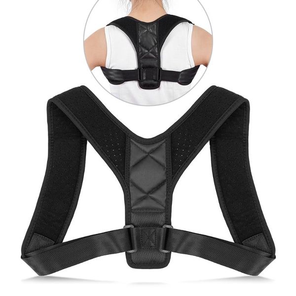 adjustable upper back posture corrector shoulder fixer clavicle brace support belt for men women, Black;blue
adjustable upper back posture corrector shoulder fixer clavicle brace support belt for men women, Black;blue