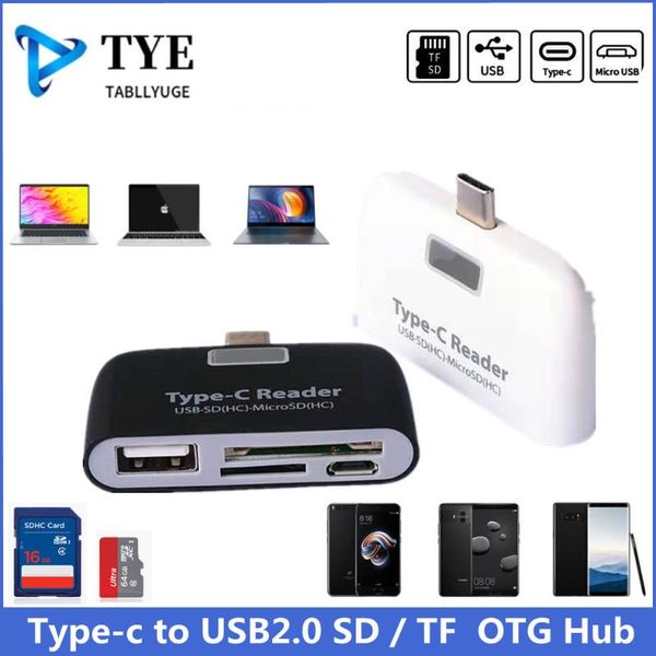 hubs tabllyuge type-c card reader usb-c to usb 2.0 sd/micro sd/tf otg adapter for phone laptype c multifunction converter
hubs tabllyuge type-c card reader usb-c to usb 2.0 sd/micro sd/tf otg adapter for phone laptype c multifunction converter