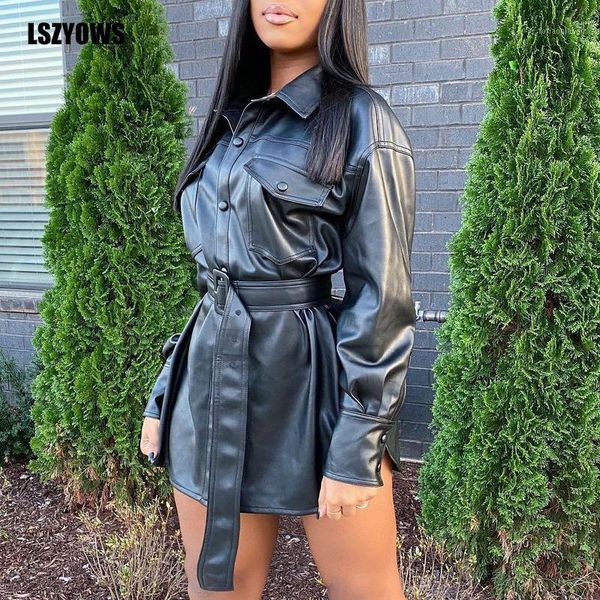 women's jackets streetwear faux leather coat women long sleeve single breasted vintage pu with belt female casual outerwear 2021, Black;brown
women's jackets streetwear faux leather coat women long sleeve single breasted vintage pu with belt female casual outerwear 2021, Black;brown