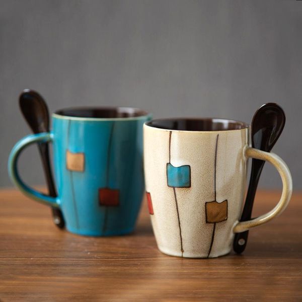 mugs 1pcs ceramic vintage colorful geometric pattern drum with spoon lid porcelain milk coffee cup drinkware novelty gift
mugs 1pcs ceramic vintage colorful geometric pattern drum with spoon lid porcelain milk coffee cup drinkware novelty gift