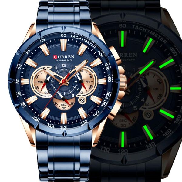 wristwatches curren wrist watch men classic blue stainless steel mens quartz watches waterproof chronograph male clock army relogio masculin, Slivery;brown
wristwatches curren wrist watch men classic blue stainless steel mens quartz watches waterproof chronograph male clock army relogio masculin, Slivery;brown