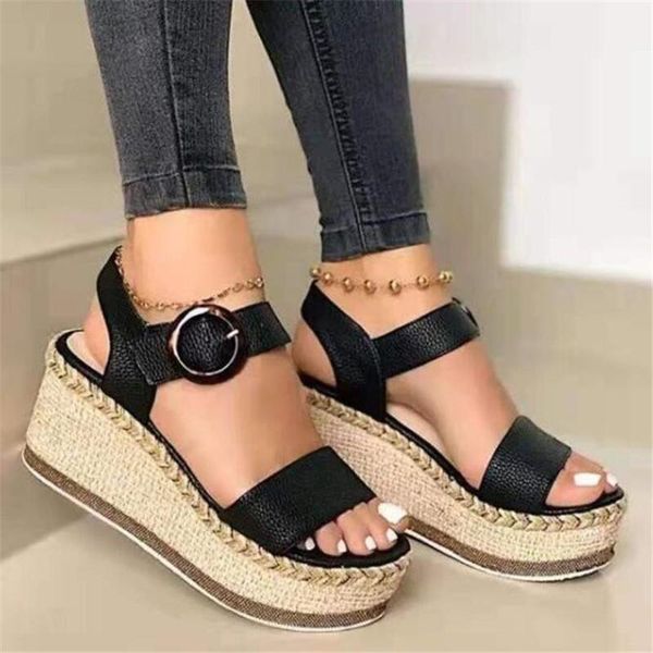 sandals large size women's summer high-heeled shoes slope heel platform sandal womens breathable fashion casual women slides, Black
sandals large size women's summer high-heeled shoes slope heel platform sandal womens breathable fashion casual women slides, Black