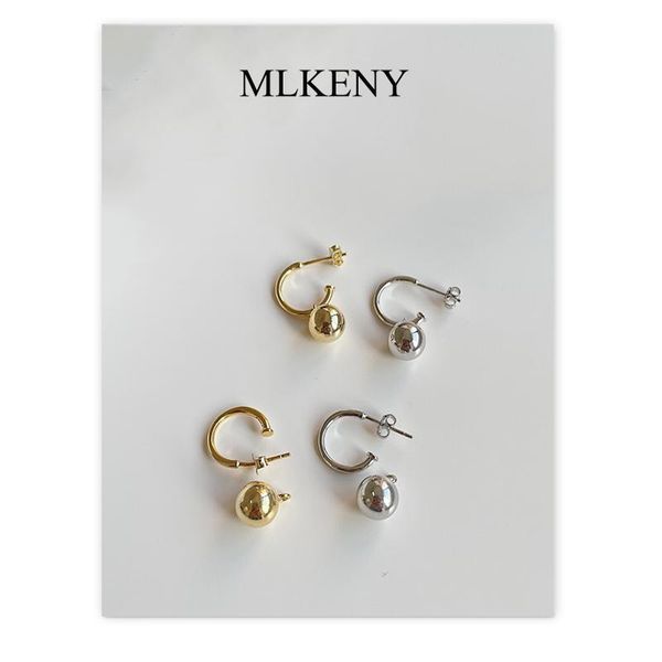 stud mlkenly real 925 sterling silver jewelry fashion trend sphere gold spherical personality earrings, Golden;silver
stud mlkenly real 925 sterling silver jewelry fashion trend sphere gold spherical personality earrings, Golden;silver