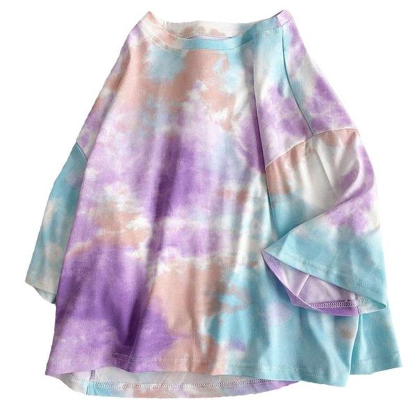 women's t-shirt korean style women summer short sleeve harajuku gradient tie-dye printed tunic crew neck oversized loose pullover s, White
women's t-shirt korean style women summer short sleeve harajuku gradient tie-dye printed tunic crew neck oversized loose pullover s, White