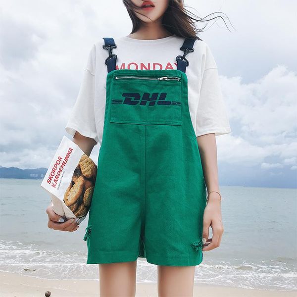 women's jeans 2021 spring summer women clothes all-match large size hole denim strap shorts green loose students casual overalls, Blue
women's jeans 2021 spring summer women clothes all-match large size hole denim strap shorts green loose students casual overalls, Blue