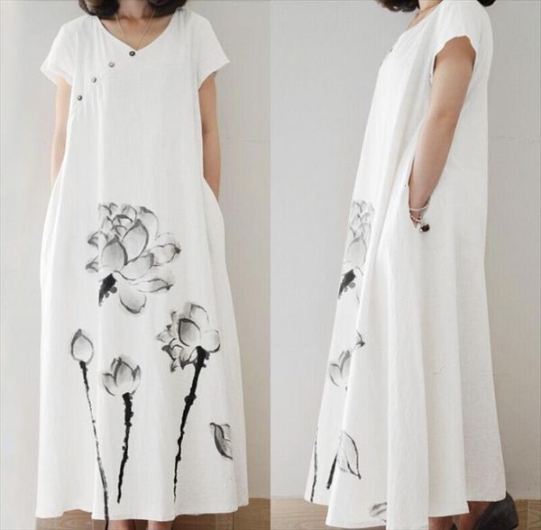 elegant printed maxi dress womens tanks summer sundress zanzea casual short sleeve tunic vestidos female button robe plus size, White
elegant printed maxi dress womens tanks summer sundress zanzea casual short sleeve tunic vestidos female button robe plus size, White