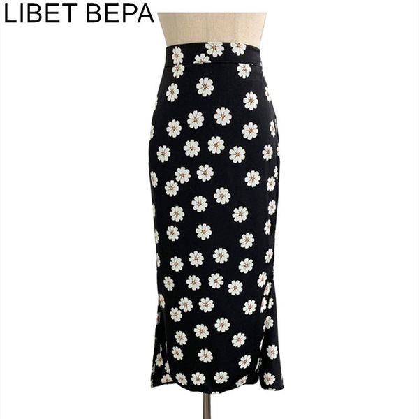 skirts 2021 summer women high waist casual fashionable package hip elegant print floral slim split lady midi sk6165, Black
skirts 2021 summer women high waist casual fashionable package hip elegant print floral slim split lady midi sk6165, Black