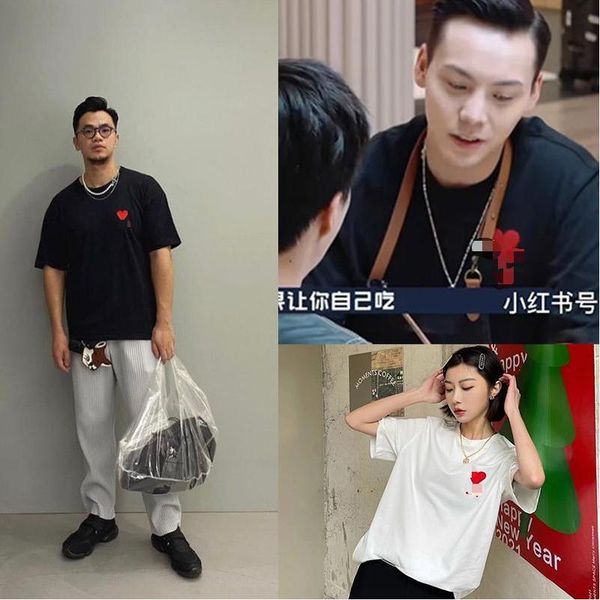 women's t-shirt xiaowang 2021 inst embroidered red heart short sleeve round neck with white top
women's t-shirt xiaowang 2021 inst embroidered red heart short sleeve round neck with white top