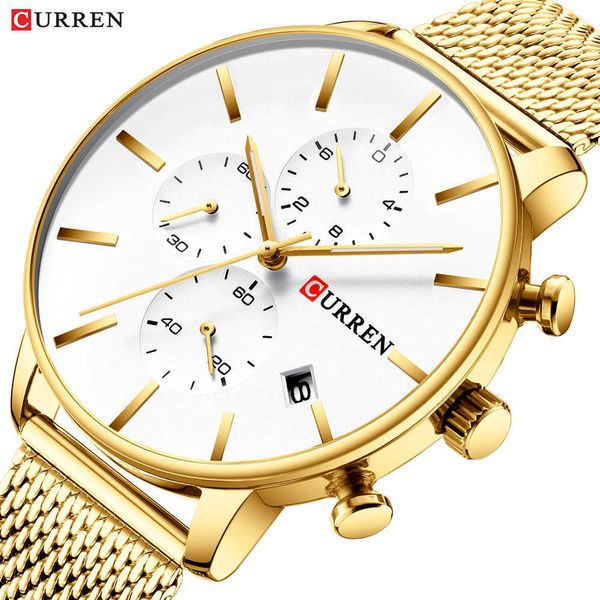 business watch men luxury brand curren male wrist watches chronograph men watches gold waterproof clock relogio masculino 210527, Slivery;brown
business watch men luxury brand curren male wrist watches chronograph men watches gold waterproof clock relogio masculino 210527, Slivery;brown