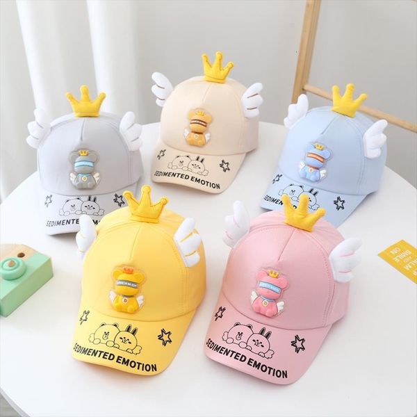 Spring Children Kids Cap Cartoon Crown Bear Baseball Caps Boys Girls Summer Sunshade Hat Baby Casual Dress Collocation Hats, Blue;gray
Spring Children Kids Cap Cartoon Crown Bear Baseball Caps Boys Girls Summer Sunshade Hat Baby Casual Dress Collocation Hats, Blue;gray