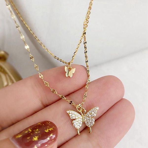 pendant necklaces trendy multilayered butterfly necklace for women fashion choker 2021 trend jewelry gift, Silver
pendant necklaces trendy multilayered butterfly necklace for women fashion choker 2021 trend jewelry gift, Silver