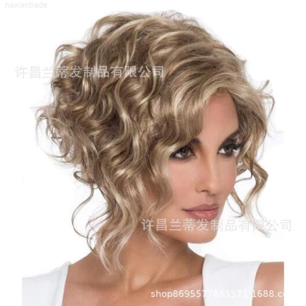 wig fashion short curly hair chemical fiber rose net wig mechanism heaear, Black
wig fashion short curly hair chemical fiber rose net wig mechanism heaear, Black