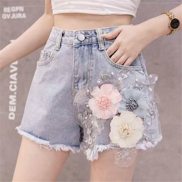 fashion handmade flowers denim shorts women high waist cowboy 2021pearl embroidery wide leg women's, White;black
fashion handmade flowers denim shorts women high waist cowboy 2021pearl embroidery wide leg women's, White;black