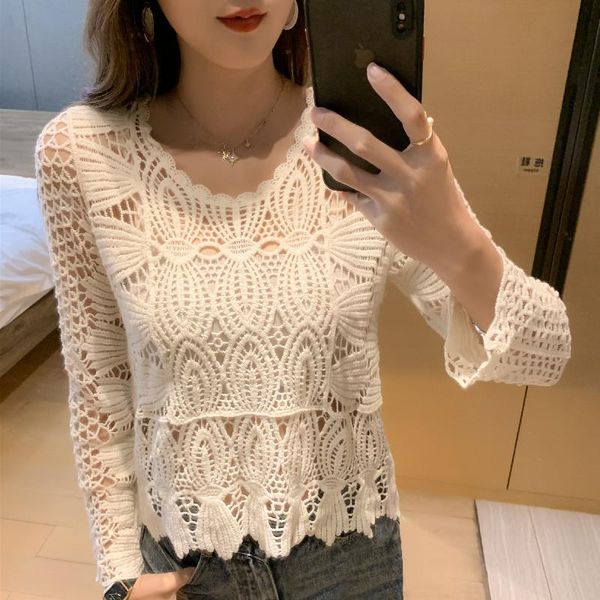women's blouses & shirts s-xl oversize women spring femme casual lace womens blouse fall girls shirt long sleeve blusas summer, White
women's blouses & shirts s-xl oversize women spring femme casual lace womens blouse fall girls shirt long sleeve blusas summer, White