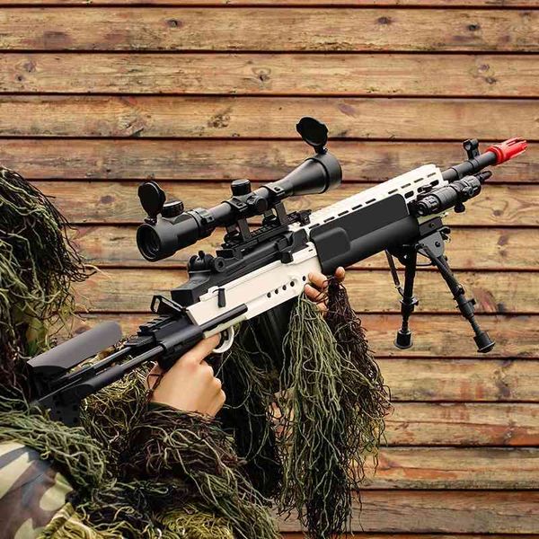mk14 soft bullet firing simulation boy electric toy gun eating chicken full set of props model
mk14 soft bullet firing simulation boy electric toy gun eating chicken full set of props model