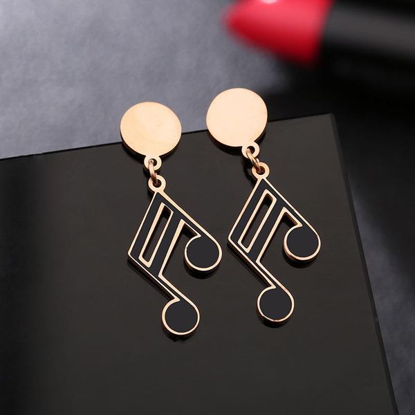 stainless steel personality black music symbol earring student graduation gift cool school jewelry girls musical note stud, Golden;silver
stainless steel personality black music symbol earring student graduation gift cool school jewelry girls musical note stud, Golden;silver