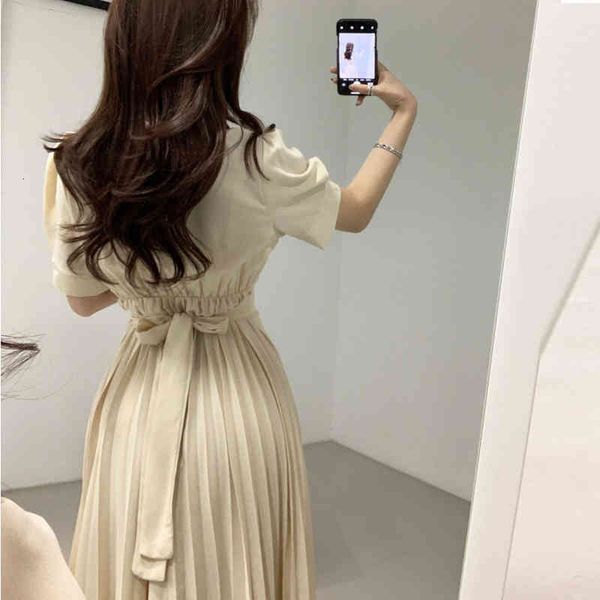 dresses summer chiffon korean a-line pleated long women short sleeve v-neck belted fashion office elegant ladies vestidos, Black;gray
dresses summer chiffon korean a-line pleated long women short sleeve v-neck belted fashion office elegant ladies vestidos, Black;gray