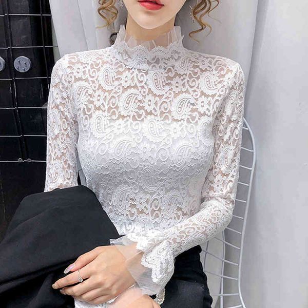 women's t-shirt shintimes turtleneck lace thin autumn long sleeve t womens clothes slim elasticity tee camisetas uoga, White
women's t-shirt shintimes turtleneck lace thin autumn long sleeve t womens clothes slim elasticity tee camisetas uoga, White