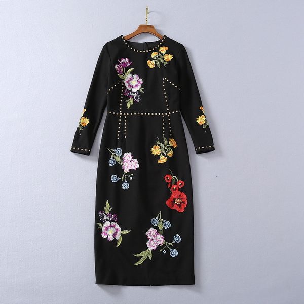 casual dresses european and american women's clothes will be styles in spring long-sleeved flower embroidered beaded fashion dress tw2l, Black;gray
casual dresses european and american women's clothes will be styles in spring long-sleeved flower embroidered beaded fashion dress tw2l, Black;gray