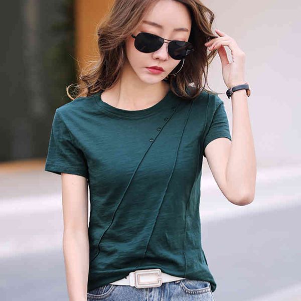 women's t-shirt shintimes tee femme button womens white t women 2021 new summer short sleeve woman clothes casual tshirt female 36b6
women's t-shirt shintimes tee femme button womens white t women 2021 new summer short sleeve woman clothes casual tshirt female 36b6
