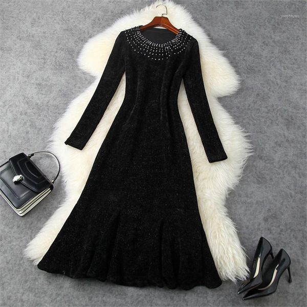 casual dresses elegant women luxury beading long sleeve midi trumpet dress autumn winter designers celebrity robe femme party black vestidos, Black;gray
casual dresses elegant women luxury beading long sleeve midi trumpet dress autumn winter designers celebrity robe femme party black vestidos, Black;gray