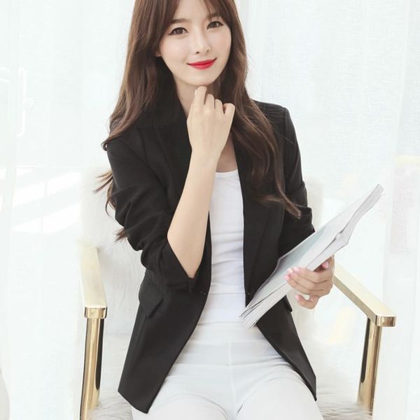 women's suits & blazers short black female blazer jacket casual coat womens business plus size korean dames jassen women p6c1441, White;black
women's suits & blazers short black female blazer jacket casual coat womens business plus size korean dames jassen women p6c1441, White;black