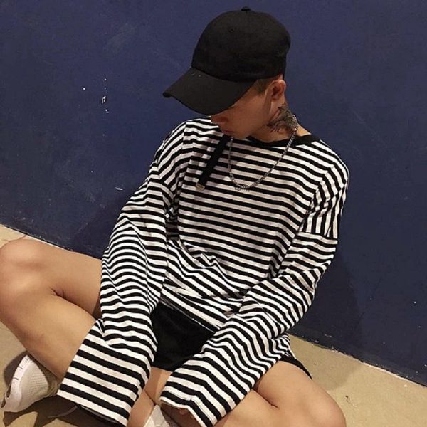 women's t-shirt korea striped cotton large size casual long-sleeved o-neck ulzzang loose hip hop autumn women vintage fashion harajuku, White
women's t-shirt korea striped cotton large size casual long-sleeved o-neck ulzzang loose hip hop autumn women vintage fashion harajuku, White