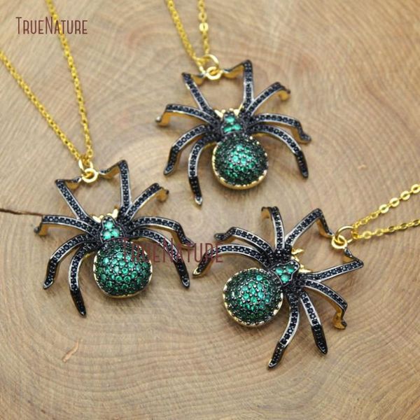 pendant necklaces grade gold copper necklace micro pave green zircon beads pure color spider in 18 inch nm10375, Silver
pendant necklaces grade gold copper necklace micro pave green zircon beads pure color spider in 18 inch nm10375, Silver