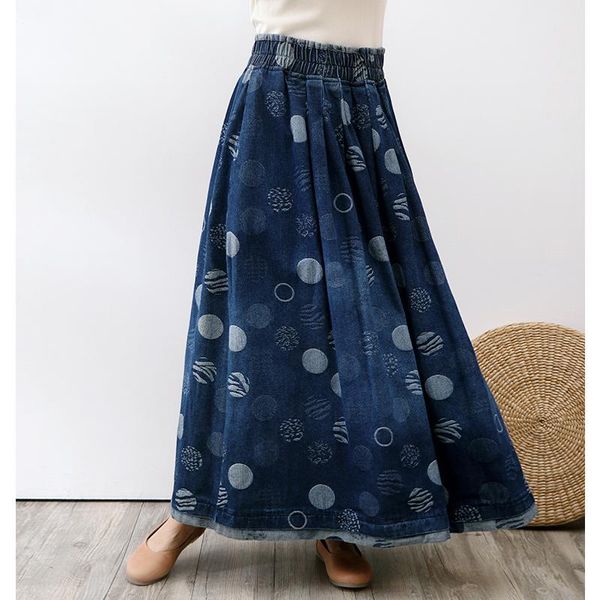 skirts tiyihailey long maxi a-line women elastic waist winter autumn denim jeans vintage big hem print slit skirt thick1 v58w, Black
skirts tiyihailey long maxi a-line women elastic waist winter autumn denim jeans vintage big hem print slit skirt thick1 v58w, Black