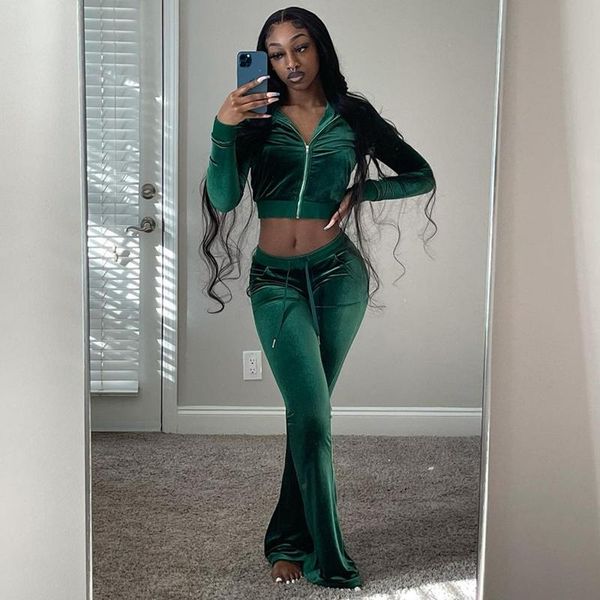 women's two piece pants solid velour set women simple casual zipper long sleeve turtleneck bandage lace slim female wide leg, White
women's two piece pants solid velour set women simple casual zipper long sleeve turtleneck bandage lace slim female wide leg, White
