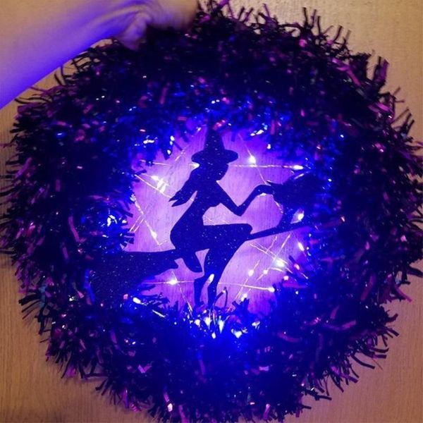 decorative flowers & wreaths d08d halloween wreath with lights bat witch ornaments for front door wall window decoration plastic purple glow
decorative flowers & wreaths d08d halloween wreath with lights bat witch ornaments for front door wall window decoration plastic purple glow