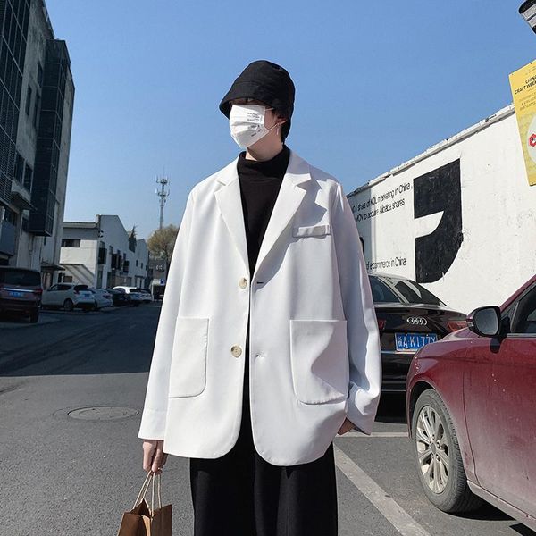 men's korean fashion casual suit coat for male 2021 spring loose solid simple long sleeve blazers plus size m-5xl suits &, White;black
men's korean fashion casual suit coat for male 2021 spring loose solid simple long sleeve blazers plus size m-5xl suits &, White;black