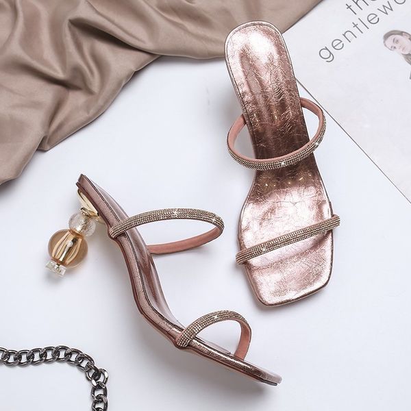 2021 new summer crystal slippers female mules women shoes woman rosy gold strange high heels ladies slippers slides plus size c0410, Black
2021 new summer crystal slippers female mules women shoes woman rosy gold strange high heels ladies slippers slides plus size c0410, Black