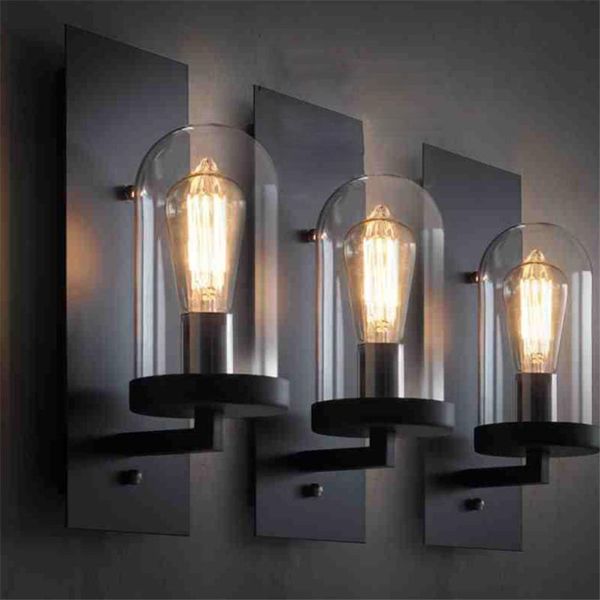 wall lamp loft personality retro industrial winds creative bar restaurant cafe livingroom nostalgic glass