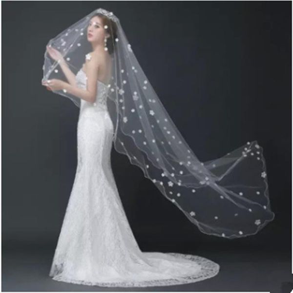 bridal veils 3m long graceful white ivory cathedral edge lace wedding veil dress simple flower leaf petal qdd9565, Black
bridal veils 3m long graceful white ivory cathedral edge lace wedding veil dress simple flower leaf petal qdd9565, Black