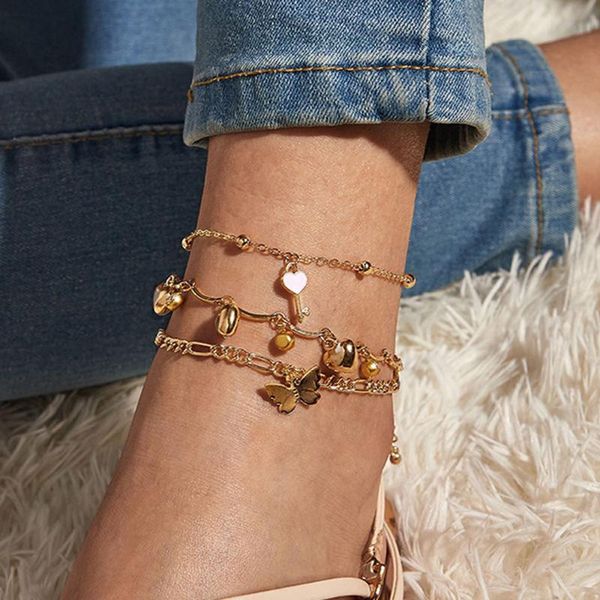 anklets heart butterfly women 3 pieces bracelets fashion leg bracelet feet jewelry accessories female ankle decorations, Red;blue
anklets heart butterfly women 3 pieces bracelets fashion leg bracelet feet jewelry accessories female ankle decorations, Red;blue