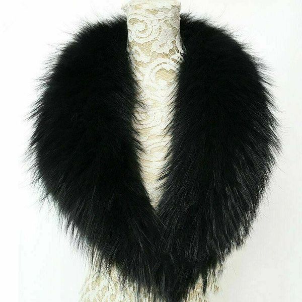scarves real black raccoon fur collar fuzzy scarf fluffy shawl neck warmer 31.5" us, Blue;gray
scarves real black raccoon fur collar fuzzy scarf fluffy shawl neck warmer 31.5" us, Blue;gray