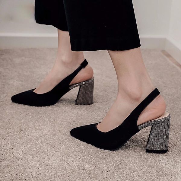 dress shoes women pumps summer high heels brand woman party slingback pointed toe buckle strap female plus size, Black
dress shoes women pumps summer high heels brand woman party slingback pointed toe buckle strap female plus size, Black
