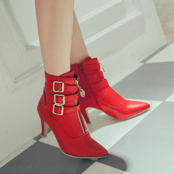 boots autumn and winter stilettos 41 33 belt buckle pointed british women's shoes 40, Black
boots autumn and winter stilettos 41 33 belt buckle pointed british women's shoes 40, Black
