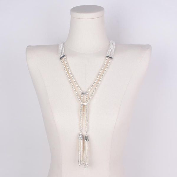 tassel necklace simulation pearl long sweater chain bridal wedding dress pendant necklaces, Silver
tassel necklace simulation pearl long sweater chain bridal wedding dress pendant necklaces, Silver